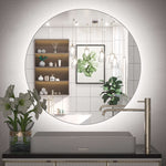 KeonJinn ETL Certificated Backlit Round LED Bathroom Mirror