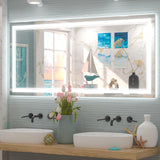 Miroir de salle de bain à LED KeonJinn ETL certifié, 3 couleurs, éclairage frontal