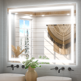 Miroir de salle de bain à LED KeonJinn ETL certifié, 3 couleurs, éclairage frontal